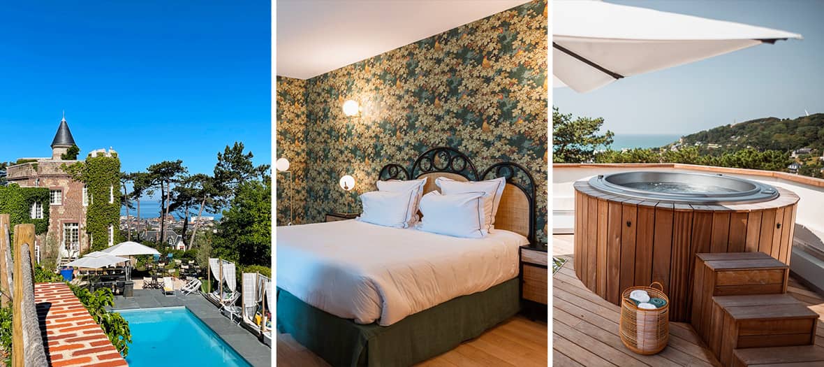 Domaine Saint-Clair à Étretat avec vue mer, piscine et décoration vintage chic