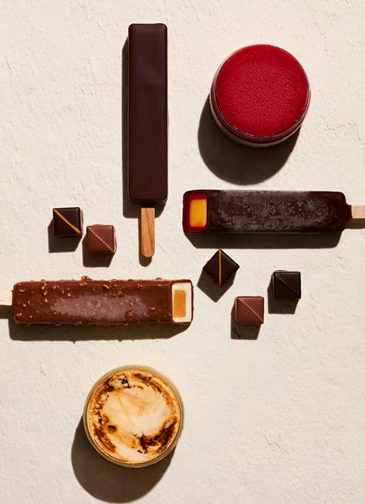 Pots glac&eacute;s et de b&acirc;tonnets de La Maison du Chocolat 