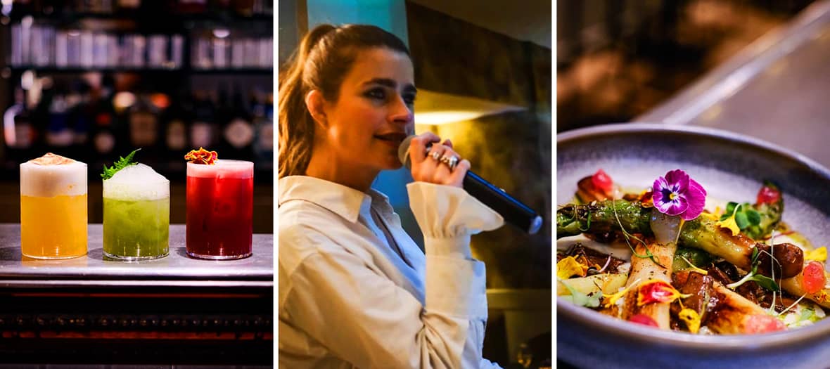 Ouistiti Paris, restaurant festif pour d&icirc;ner entre amis avec cocktails, plats &agrave; partager et ambiance anim&eacute;e.