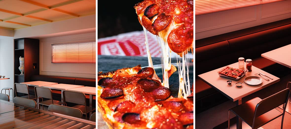 Part de pizza pepperoni fondante chez Pan Pan Pizza &agrave; Paris