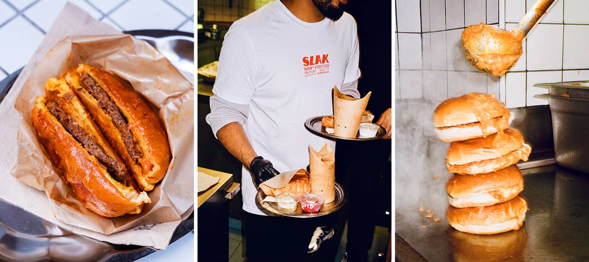 Smash burger et buns brioch&eacute;s chez Slak, street food &agrave; Paris