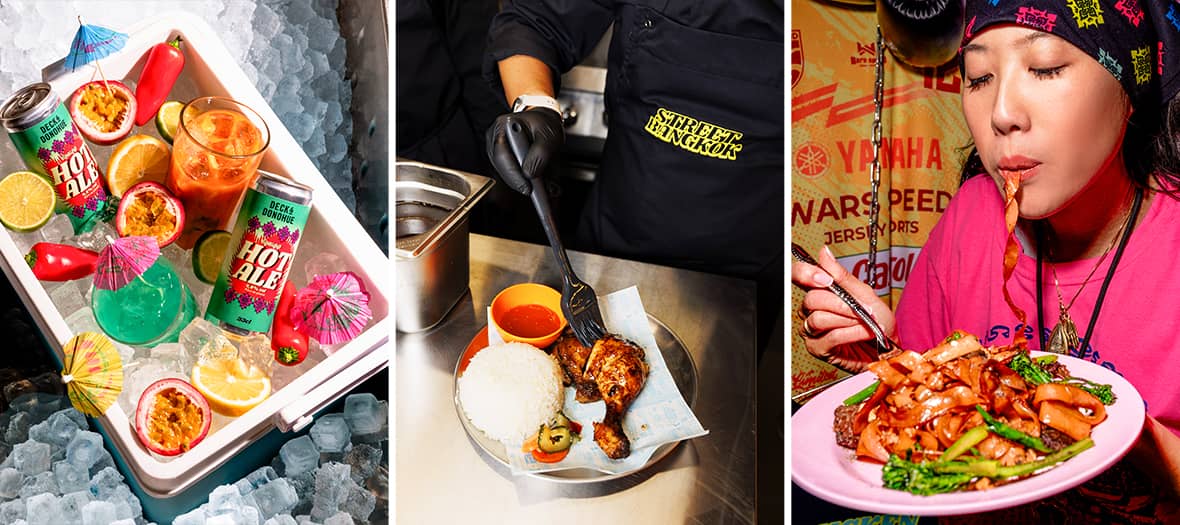 Poulet grill&eacute; tha&iuml; et plats &eacute;pic&eacute;s chez Street Bangkok &agrave; Paris