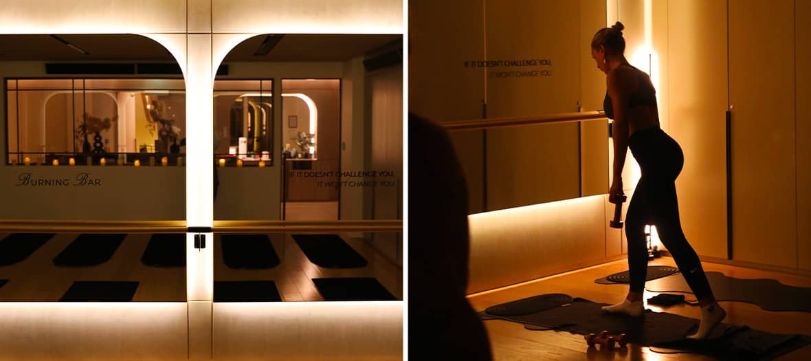 Burning Bar Paris &ndash; studio de pilates et lagree avec ambiance tamis&eacute;e et salle de cours