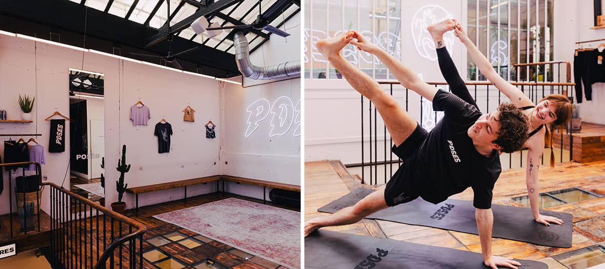 Poses Studio Paris Marais &ndash; cours de pilates en duo sur tapis dans un loft lumineux