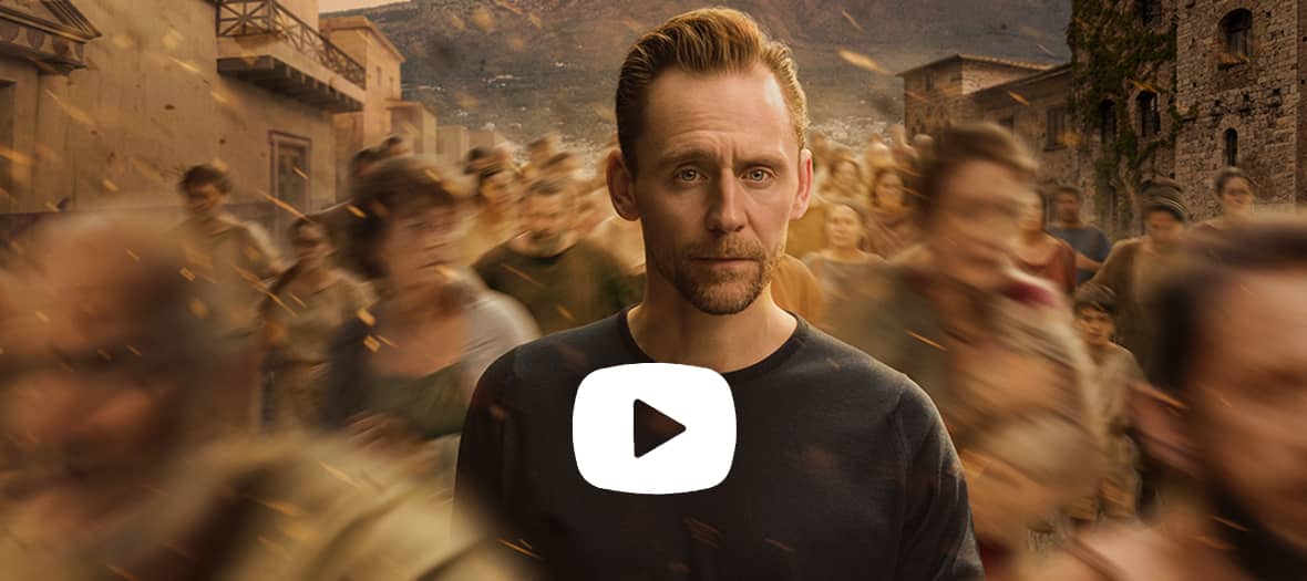 Pomp&eacute;i : Tom Hiddleston remonte le temps, disponible le 23 juillet sur Disney +.&nbsp;
