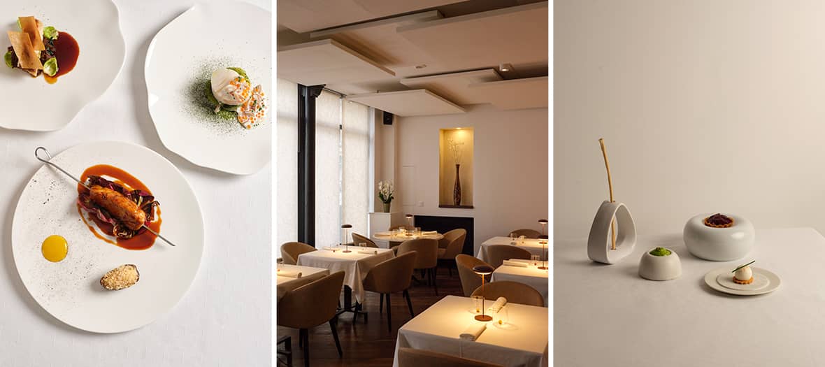 Plat gastronomique raffin&eacute; sign&eacute; Am&acirc;lia Paris, restaurant &eacute;toil&eacute; du 11e arrondissement proposant une cuisine fran&ccedil;aise moderne aux influences italiennes