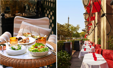 Les plus belles terrasses d'hôtels de luxe à Paris. 