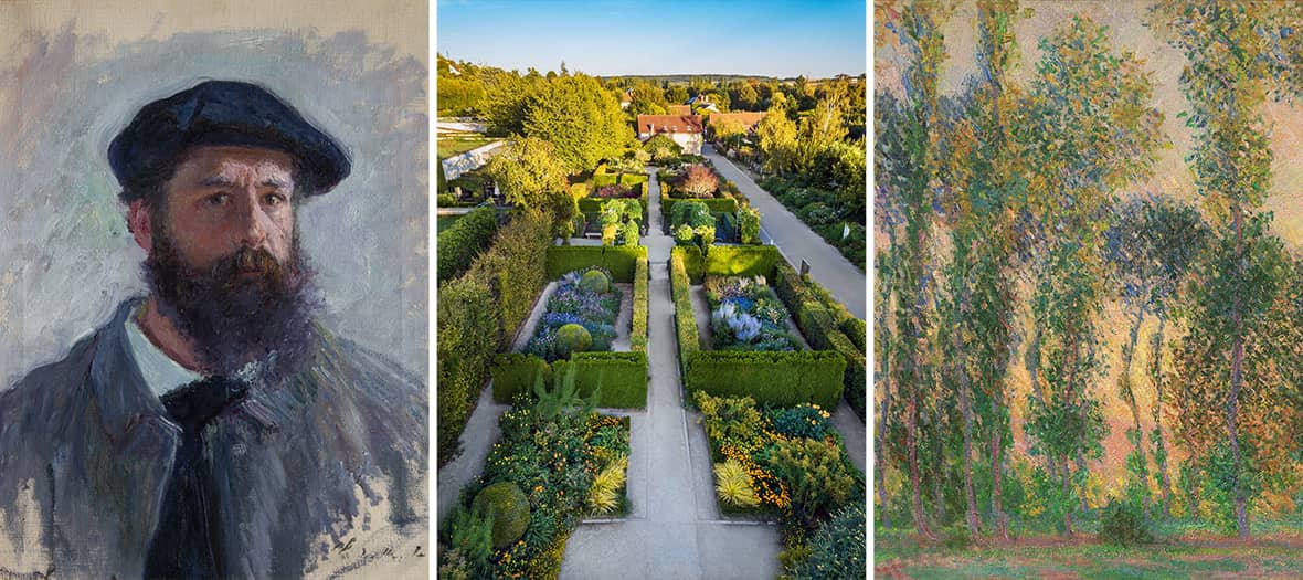 Claude Monet &agrave; Giverny avec ses jardins et une peinture impressionniste inspir&eacute;e de la nature