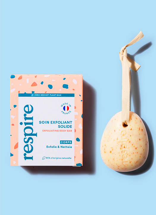 exfoliant solide respire