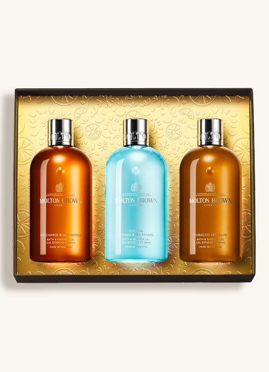 coffret gel douche homme molton brown